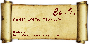 Csépán Ildikó névjegykártya