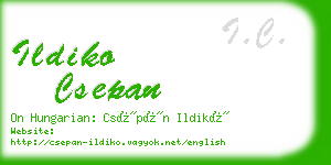 ildiko csepan business card